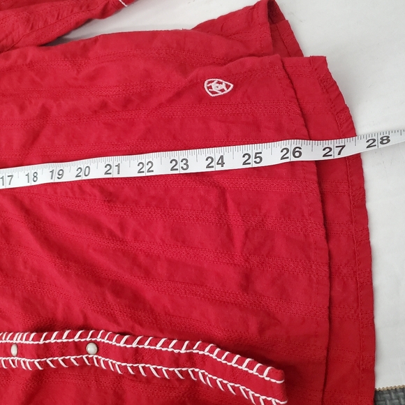 Ariat Diana Top Women XXLarge Red Pearl Snap Button Embroidered Western Cowgirl - Picture 13 of 13